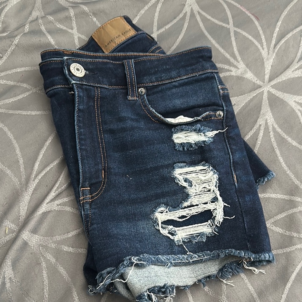 Distressed Dark Blue Women's Jeans